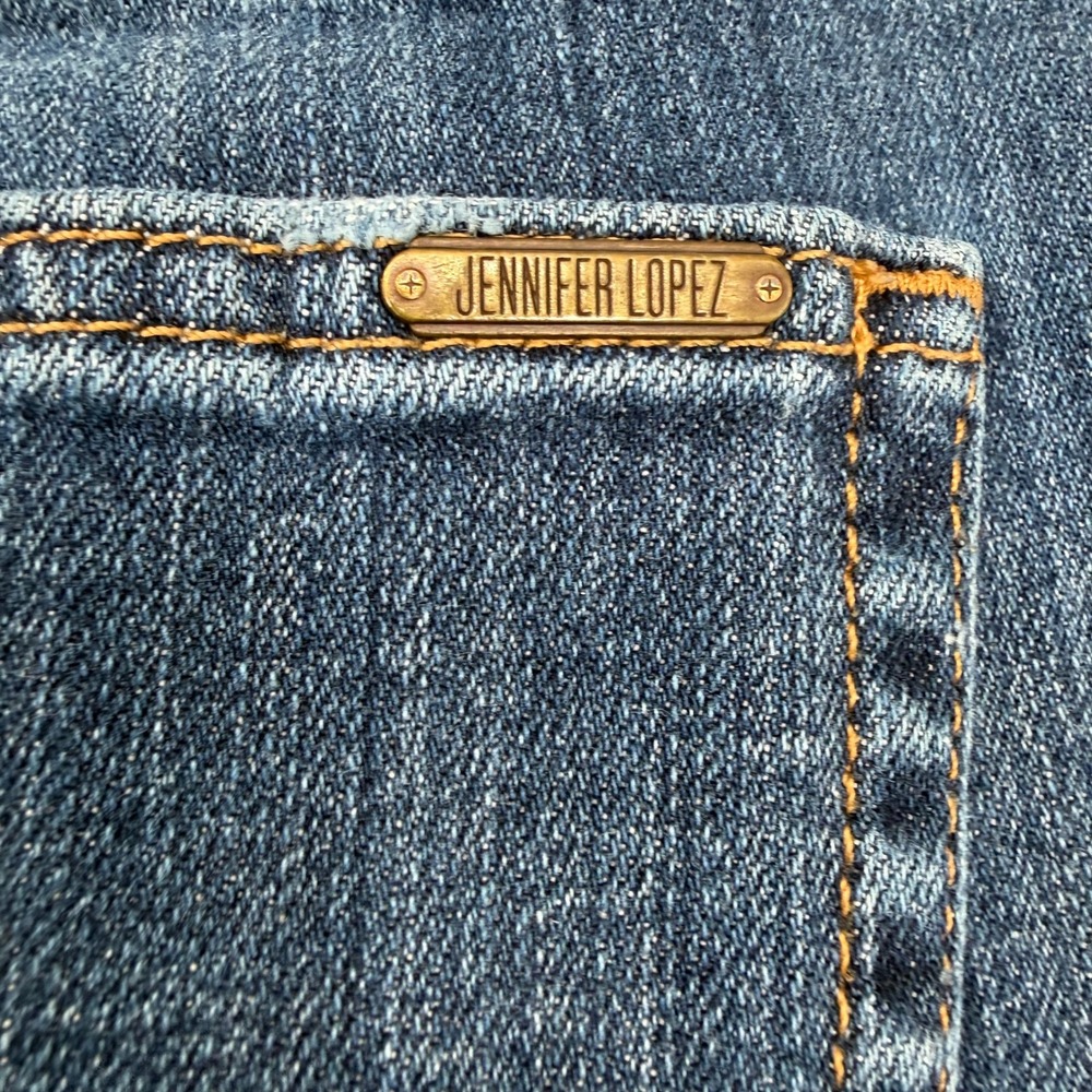 Jennifer Lopez Womens Straight Leg Jeans Blue Medium Wash Denim Size 2 Mod Chic - Picture 4 of 5